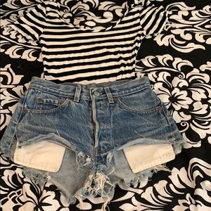 Black and white body suit